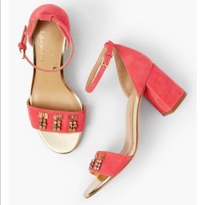 JEWEL-EMBELLISHED SUEDE SANDAL